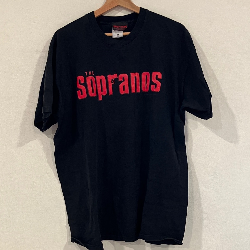 Soprano Black Tee with Red Logo